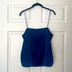 NWWT Theory satin sheen tank top. Royal blue. Size L.